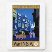 Visit India Vintage Travel Art Mouse Pads