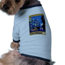 Visit India Vintage Travel Art Pet Clothes