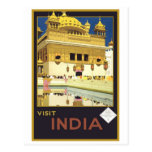 Visit India Vintage Travel Art Postcard