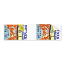 Visit Japan Vintage Travel Art Bumper Stickers