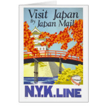 Visit Japan Vintage Travel Art Cards