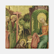 Visit of the Angel, from the right wing Refrigerator Magnet