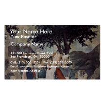 Visit Of The Queen Of Sheba With Solomon Business Card