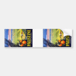 Visit Palestine 2 Holy Land Vintage Travel Art Bumper Sticker