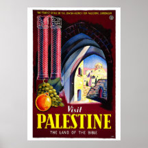 "Visit Palestine" Vintage Travel Poster