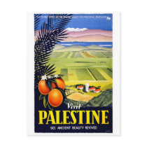 "Visit Palestine" Vintage Travel Poster Postcard