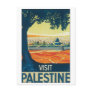 Visit Palestine Vintage Travel Poster Postcard