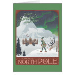 Visit Santa's workshop at the North Pole Greeting Card