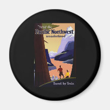 Visit The Pacific Northwest Fridge Magnet