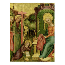 Visite de l'ange, de la droite carte postale