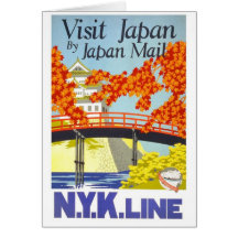 Visite Japon par la poste - N.Y.K. Lines Carte De Vœux