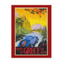 Visitez La Grece En Auto Retro Holiday Poster