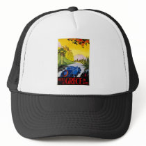 Visitez La Grece En Auto - Vintage Travel Poster Mesh Hats