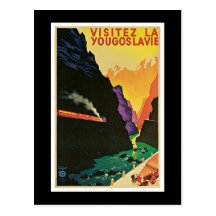"Visitez la Yougoslavie" Vintage Travel Poster Postcards