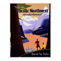 Visitez le nord-ouest Pacifique Cartes Postales