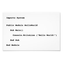 Visual Basic Hello World Greeting Photo