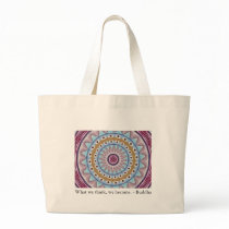 Visual Prayer Design with ZEN Buddhist Quote Tote Bags