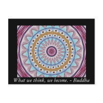 Visual Prayer Design with ZEN Buddhist Quote Postcard
