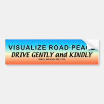 VisualizeRoad-Peace.. Bumper Stickers