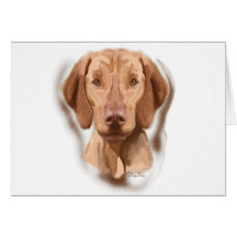 Viszla Portrait Greeting Card