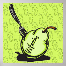 Vitamins In Fruit Poster