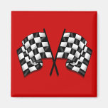 Vitesse de regard soyeuse de drapeau quadrillée pa magnets pour réfrigérateur