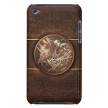 vitesses de steampunk dans l'or et le brun coques iPod Case-Mate