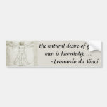 Vitruvian Man by Leonardo da Vinci, Renaissance Bumper Sticker