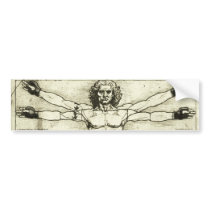 Vitruvian MMA Man Bumper Sticker