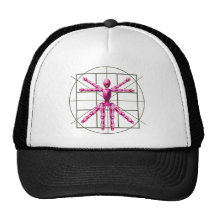 Vitruvian Robot - Pink Mesh Hat