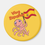 Viva Espana with Octopus Soccer Tshirt Fridge Magnet
