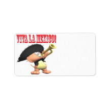 Viva La Mexico Address Label