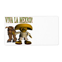 Viva La Mexico Custom Shipping Label
