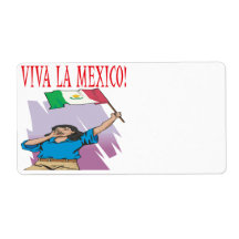Viva La Mexico Personalised Shipping Labels
