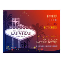 Viva Las Vegas Wedding Save the Date Postcards