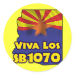 Viva Los SB1070 - Arizona Immigration Reform Round Stickers