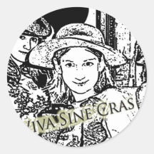 Viva Sine Cras Round Stickers