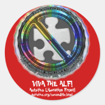 VIVA THE ALF! Gurella Counterpropaganda Round Stickers