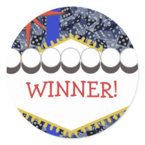 Viva Vegas! Round Sticker