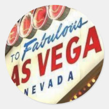 Vivats Las Vegas Autocollants Ronds