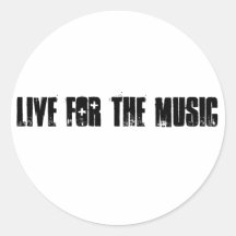 Vivez pour l'autocollant de musique