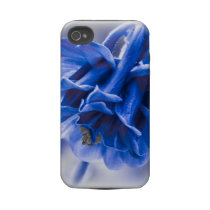 Vivid Blue Columbine Iphone 4 Tough Cases