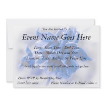 Vivid Blue Columbine Personalized Invitations