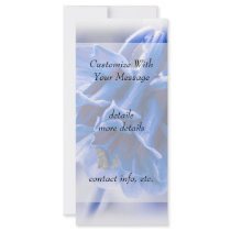 Vivid Blue Columbine Rack Card Template