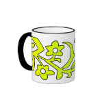 vivid branch with flowers coffee mug