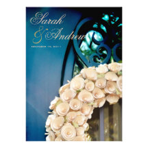 Vivid Church Doors Wedding Invitation