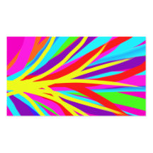 Vivid Colorful Paint Brush Strokes Girly Art Business Card