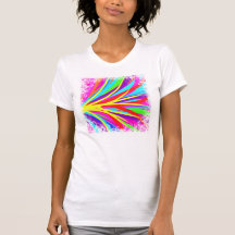 Vivid Colorful Paint Brush Strokes Girly Art Shirts