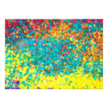 Vivid colours abstract custom invites