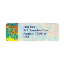 Vivid colours abstract labels